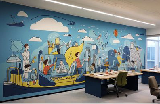 衢州办公室墙绘的特点。